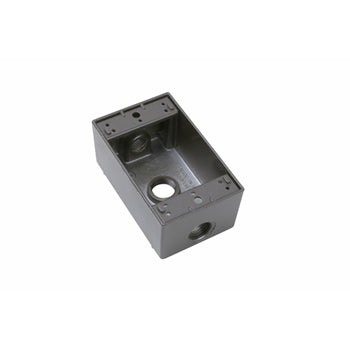 Pass And Seymour Weatherproof Box 1-Gang 3 Hole 1/2 Bronze (WPB23BR)