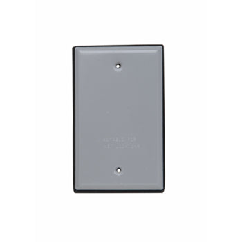 Pass And Seymour Weatherproof Cover 1-Gang Blank With Gasket Gray (WPB1G)
