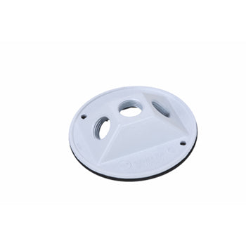 Pass And Seymour Weatherproof Cover Round 3 Hole 1/2 White (WPRB13W)