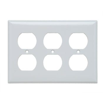 Pass And Seymour Wall Plate Smooth 3 Duplex Light Almond (SP83LA)