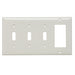 Pass And Seymour Wall Plate Smooth 3 Toggle 1 Decorator Light Almond (SP326LA)