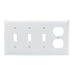 Pass And Seymour Wall Plate Smooth 3 Toggle 1 Duplex Light Almond (SP38LA)