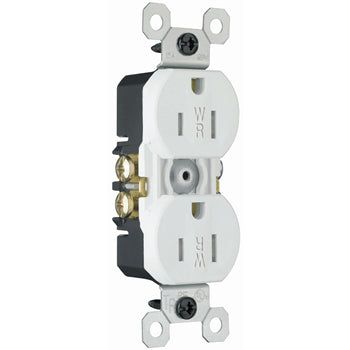 Pass And Seymour Weather-Resistant Duplex Receptacle 15A/125V White (3232TRWRW)