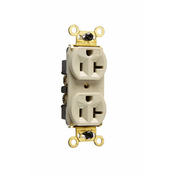 Pass And Seymour Weather-Resistant Duplex Receptacle Back And Side Wire 20A/125V Ivory (WR5362I)