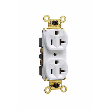 Pass And Seymour Weather-Resistant Duplex Receptacle Back And Side Wire 20A/125V White (WR5362W)