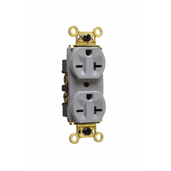 Pass And Seymour Weather-Resistant Duplex Receptacle Back And Side Wire 20A/250V Gray (WR5862GRY)