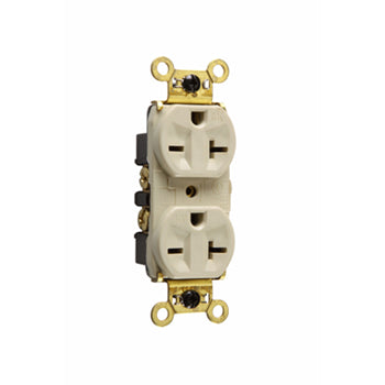 Pass And Seymour Weather-Resistant Duplex Receptacle Back And Side Wire 20A/250V Ivory (WR5862I)