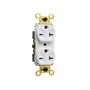 Pass And Seymour Weather-Resistant Duplex Receptacle Back And Side Wire 20A/250V White (WR5862W)
