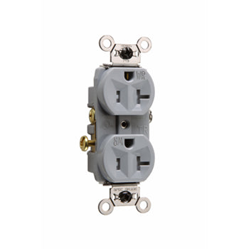 Pass And Seymour Weather-Resistant Duplex Receptacle Tamper-Resistant 20A/125V Gray (WR20TRGRY)