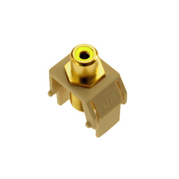Pass And Seymour Yellow RCA To F-Connector Ivory M20 (WP3465IV)