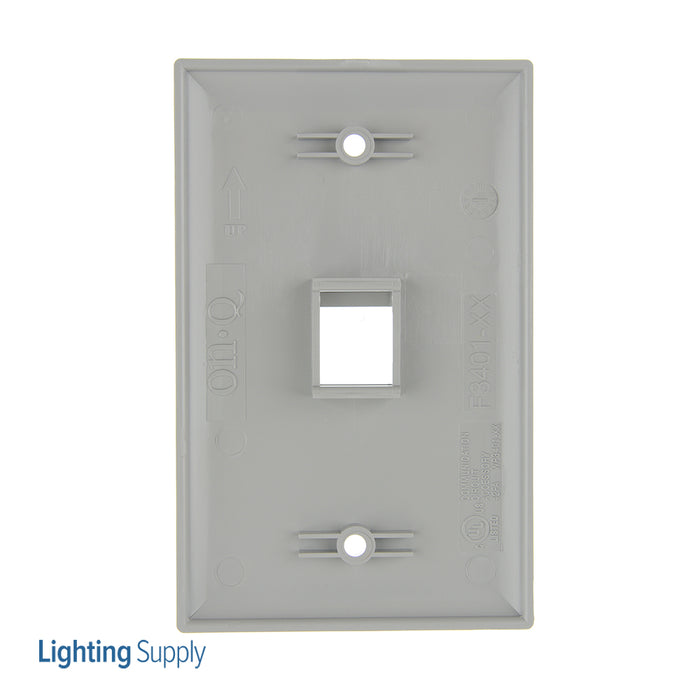 Pass And Seymour 1-Gang Wall Plate 1-Port Gray (WP3401GY)