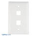 Pass And Seymour 1-Gang Wall Plate 2-Port White (WP3402WH)