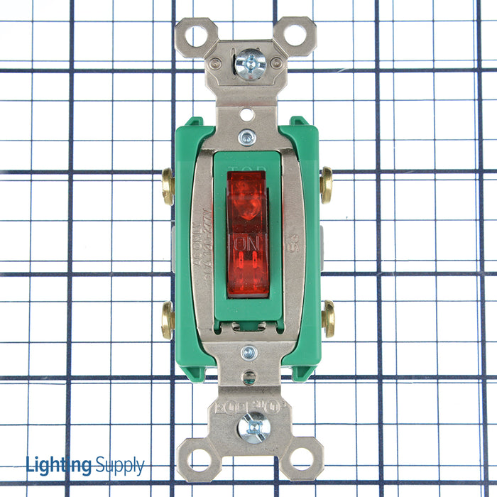Pass And Seymour 30A 120/277VAC Back And Side Wire Double-Pole Pilot Red (PS30AC2RPL)