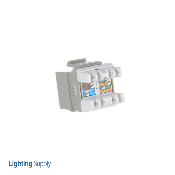 Pass And Seymour CAT6 Quick/Click A/B Keystone Connector Gray (WP3476GY)