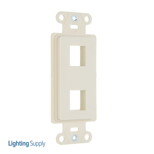 Pass And Seymour Decorator Outlet Strap 2-Port Light Almond (WP3412LA)