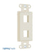 Pass And Seymour Decorator Outlet Strap 2-Port Light Almond (WP3412LA)