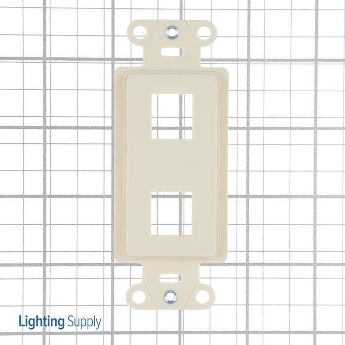 Pass And Seymour Decorator Outlet Strap 2-Port Light Almond (WP3412LA)