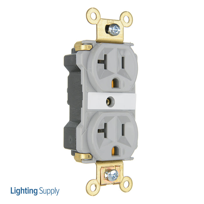 Pass And Seymour Duplex Receptacle Extra Heavy-Duty 20A/125V Gray (PT5362AGRY)