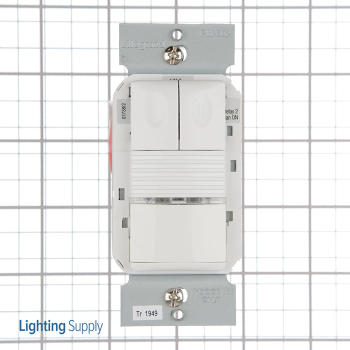 Pass And Seymour PIR Wall Switch Occupancy Sensor 120/277V White (PW302W)
