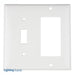 Pass And Seymour Plate Plastic 2-Gang Toggle And SPLEX Without Line White (SP126W)