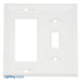 Pass And Seymour Plate Plastic 2-Gang Toggle And SPLEX Without Line White (SP126W)
