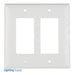 Pass And Seymour Plastic Plate Junior Jumbo 2-Gang 2 SPLEX Without Line White (SPJ262W)