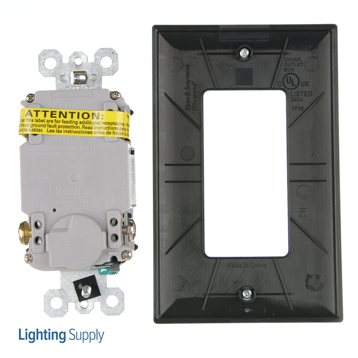 Pass And Seymour Radiant Self-Test GFCI 20A 125V Black (2097BK)