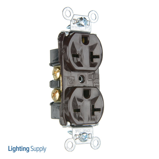 Pass And Seymour Receptacle Duplex 20A 250V Side And Back Wire (5862)