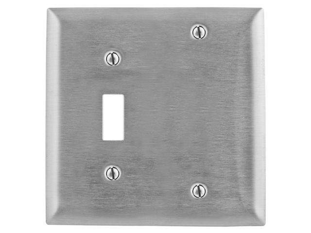 Pass And Seymour Smooth 302SS 2-Gang 1 Toggle 1 Blank Strap (SS113)