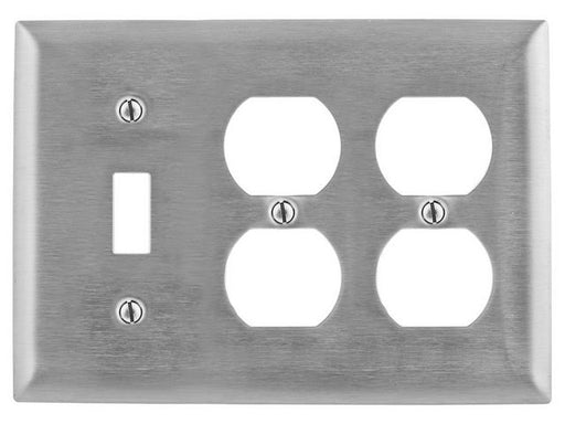 Pass And Seymour Smooth 302SS 3-Gang 1 Toggle 2 Duplex (SS182)