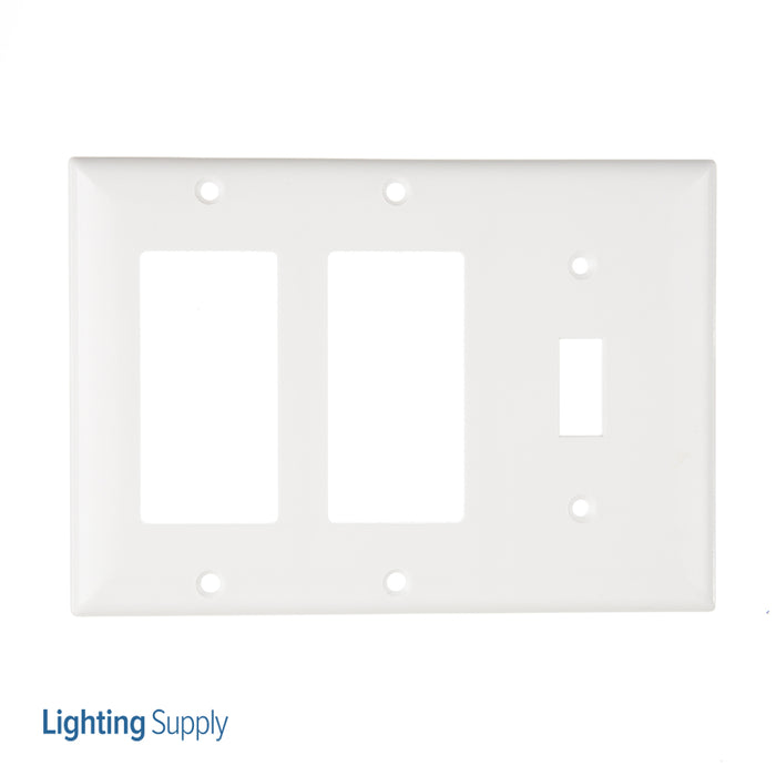 Pass And Seymour Smooth Wall Plate 1-Gang Toggle 2-Gang SPLEX White (SP1262W)