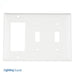 Pass And Seymour Smooth Wall Plate 2-Gang Toggle 1-Gang SPLEX White (SP226W)