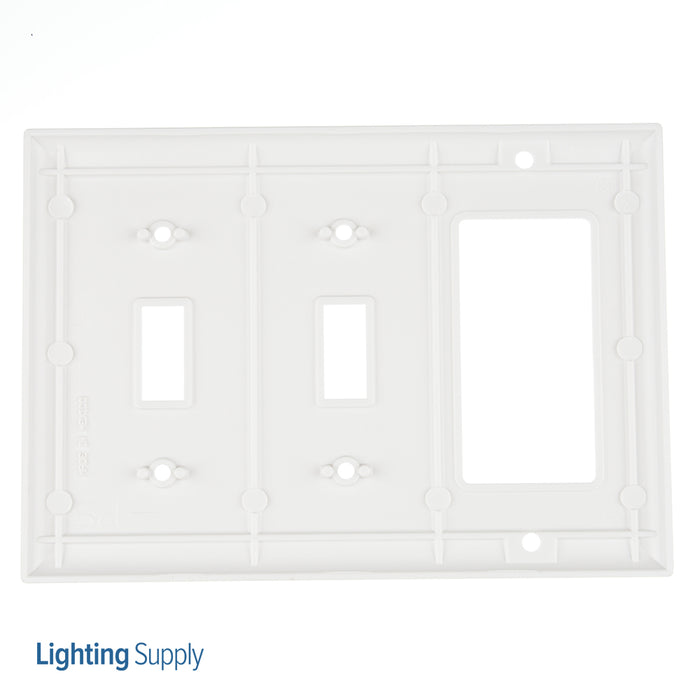 Pass And Seymour Smooth Wall Plate 2-Gang Toggle 1-Gang SPLEX White (SP226W)