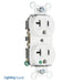Pass And Seymour Tamper-Resistant Compact Hospital Grade Duplex Receptacle 20A 125V White (TR8300HW)