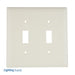 Pass And Seymour Trademaster Wall Plate 2-Gang 2 Toggle Light Almond (TP2LA)