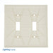 Pass And Seymour Trademaster Wall Plate 2-Gang 2 Toggle Light Almond (TP2LA)