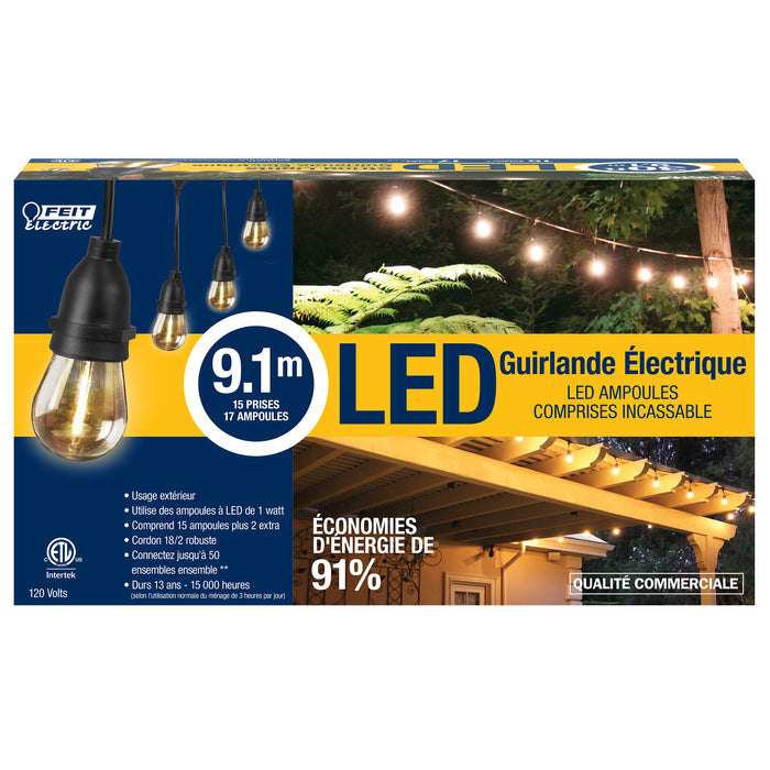 Feit Electric 30-Foot LED S14 Amber String Lights (SL30-15/FIL)