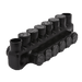 Penn Union Aluminum Black Pre-Insulated Mountable Power Bar - 6 Ports With Double Sided Conductor Entry 1/0 Str. To 1000 kcmil (IPBBMNA10006D)