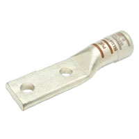 Penn Union Aluminum Compression Lug Standard Crimp Area Two Hole Tongue With Closed Transition 1/0 AWG (BLUA1/0D1)