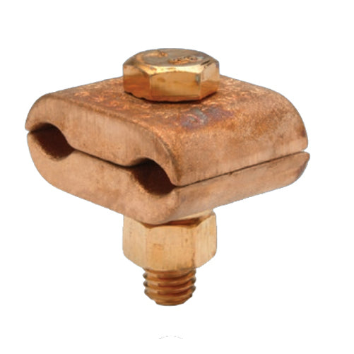 Penn Union Bronze Ground Clamp Connector For Two Copper Conductors 300 Kcmil To 500 Kcmil Copper (GH4)