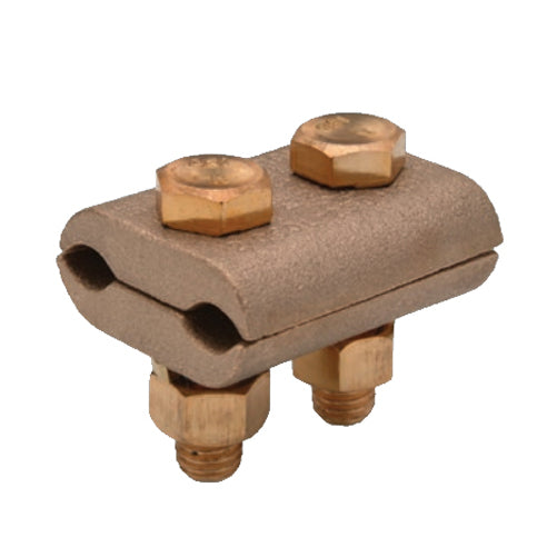 Penn Union Bronze Ground Clamp Connector For Two Copper Conductors 4 Sol. To 2/0 Str. (GJ2)