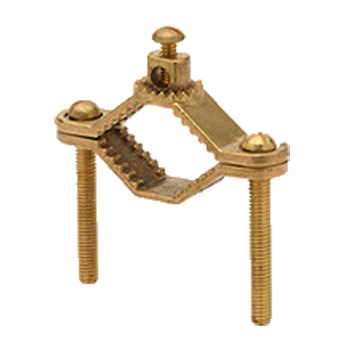 Penn Union Bronze Ground Clamp Without Hub 10 Sol. To 2 Str. Copper 1 1/4 Inch To 2 Inch Water Pipe (KG2DBNH)