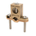 Penn Union Bronze Heavy-Duty Ground Clamp For Direct Burial 8 Str. To 4/0 Str. 1/2 Inch To 1 Inch Water Pipe (KPH1DB)