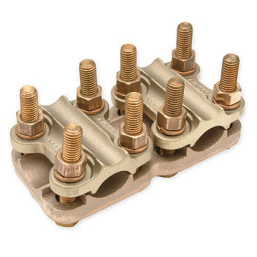Penn Union Bronze Range Taking Connector For Copper Cable - Tube 4/0 Sol. To 1500 Kcmil (Main) 6 Sol. To 850 Kcmil (Tap) 1/2 Inch To 1 Inch IPS (Main) 1/4 Inch To 3/4 Inch (Tap) (RM150085)