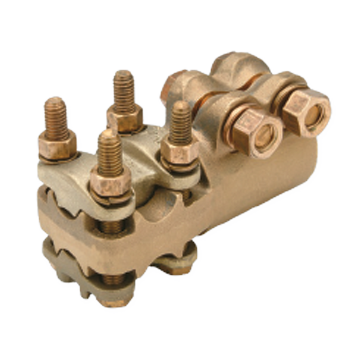 Penn Union Bronze Stud Connector For Two Copper Cables Or Tubes 2 Sol. To 1000 Kcmil 3/8 Inch To 3/4 Inch IPS (CSR11121002)