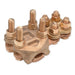 Penn Union Bronze Tee Connector For Tube Range To Cable Range 2-1/2 Inch IPS 4/0 Sol. To 1000 Kcmil Copper (ABR25100)