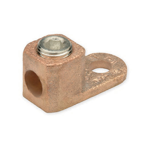 Penn Union Bronze Terminal Lug For One Copper Conductor - One Hole Tongue 14 Sol. To 4 Str. (PNL4)