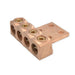 Penn Union Bronze Vi-Tite Terminal Lug For Four Copper Conductors Four Hole Tongue 300 Kcmil To 500 Kcmil (VL421919)