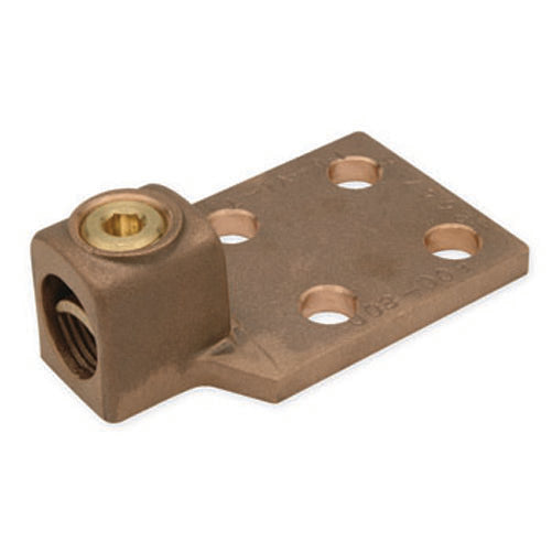 Penn Union Bronze Vi-Tite Terminal Lug For One Copper Conductor Four Hole Tongue 300 Kcmil To 500 Kcmil (VL21919)