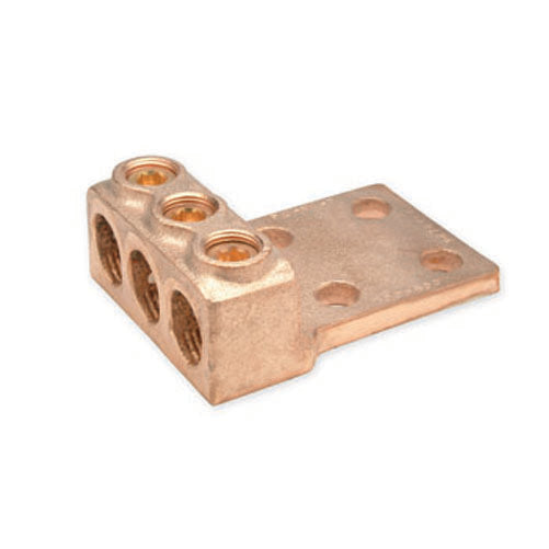 Penn Union Bronze Vi-Tite Terminal Lug For Three Copper Conductors - Four Hole Tongue 3/0 Str. To 350 Kcmil (VL321918)